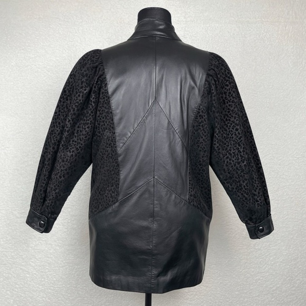 VTG Wilson's Leather Coat SZ XS Thinsulate Trench‎ Full Zip 80s 90s Animal Biker - Picture 3 of 17